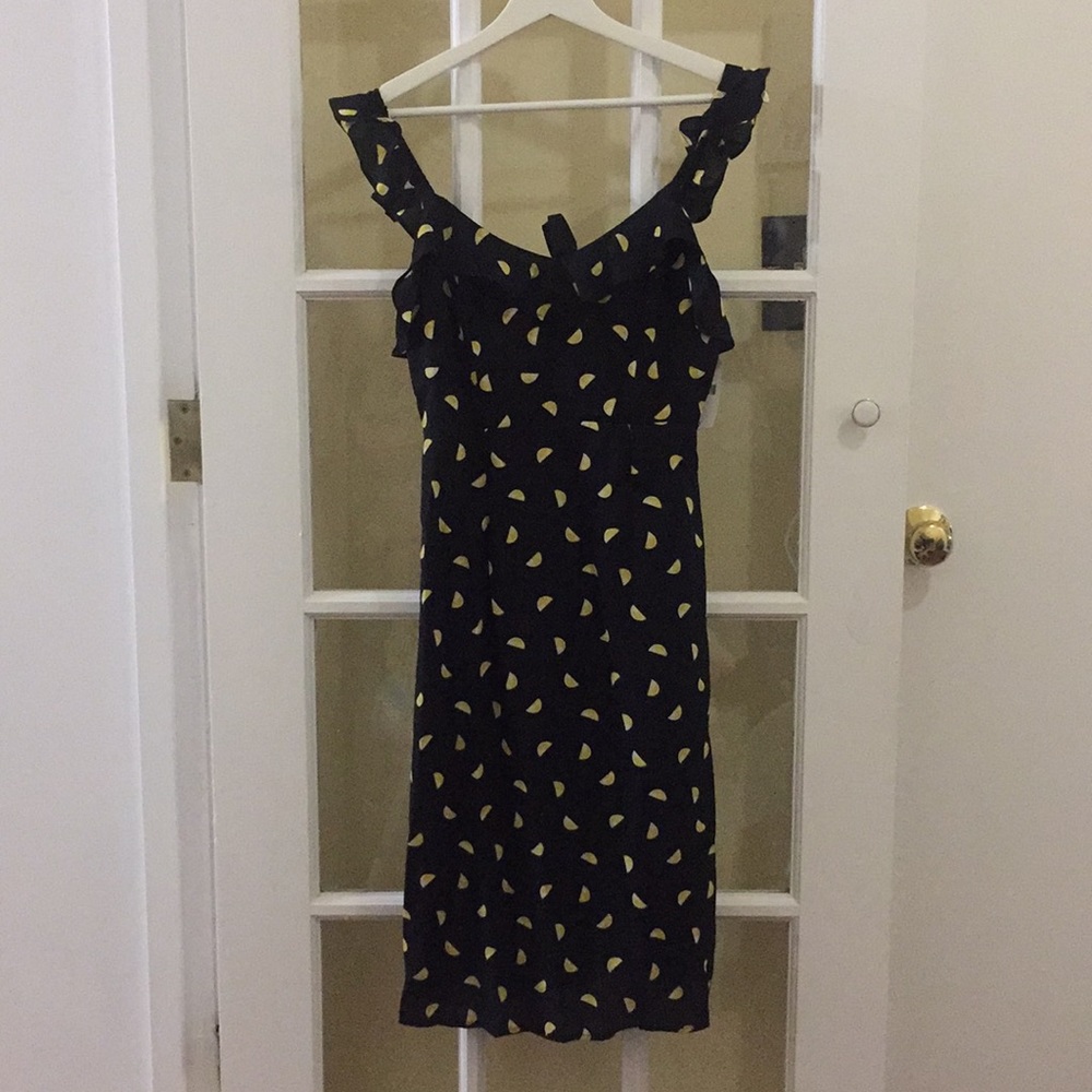 Navy midi dress